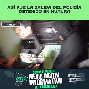 ⚪️🟢 #ETPHuacho📣 #Huaura👉 Encapuchado y enmarrocado fue retirado el policía Jefferson Manuel Piscoya Facho, acusado de concusión y cohecho pasivo específico, por presuntamente pedir una coima durante una intervensión policial. EL CASO La Corte Superior de Justicia de Huaura, en una acción liderada por el fiscal Cristhian Manrique Mendoza, titular del Primer Despacho de Delitos de Corrupción de Funcionarios, ordenó la detención preliminar por 72 horas . La medida responde a la denuncia presenta