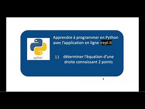python 11 équation de droite connaissant deux points