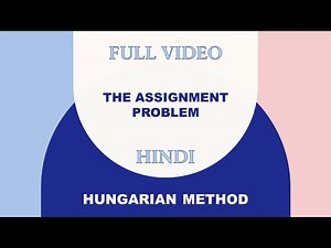 Assignment Problem (Hungarian Method) Made Easy : Operational Research : Statistics
