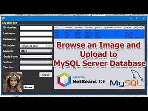 Netbeans 16 -Java Application with Maven - Upload Image to MySQL Server Database 2023
