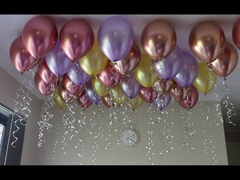 Easiest way to put balloons in the ceiling - without helium