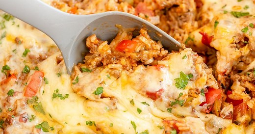 Stuffed Pepper Skillet (Easy Ground Beef Recipe) | Valerie's Kitchen