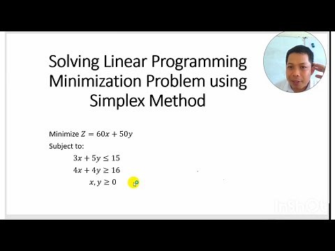 Solving Linear Programming Minimization Problem Using Simplex Method