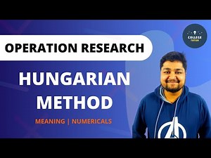 Hungarian Method | Assignment Problems | Operation Research | Study at Home with me