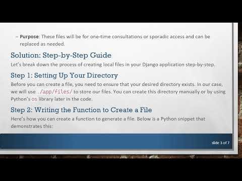How to Create Local Files with Python in Django