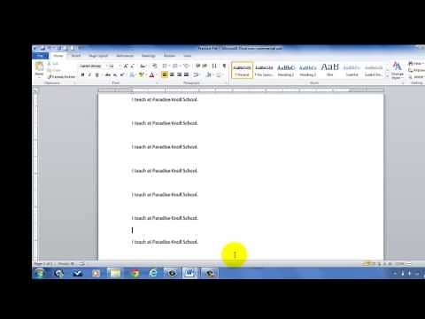 Beginner Tutorial-Microsoft Word-Lesson #1