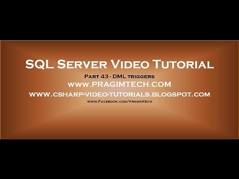 DML triggers in sql server Part 43