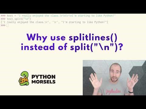 Split text into lines with the Python's splitlines method
