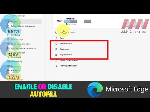 How to Enable or Disable Autofill in Microsoft Edge