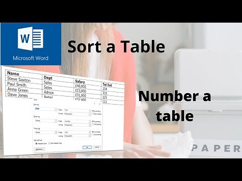 How to sort a table in Microsoft Word