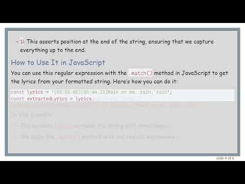 Extracting Lyrics with Regular Expressions