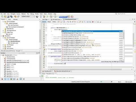 JAVA: Creating GUI Menus and using Open and Save Dialog boxes - by Sir Eudz