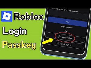 How to login roblox account with passkey - Full Guide