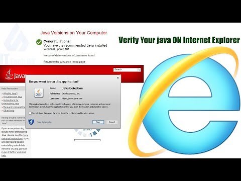 How To Verify java on Internet Explorer Web Browser