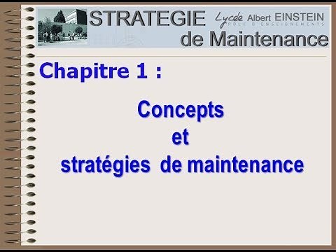 Chapitre I : La Fonction maintenance