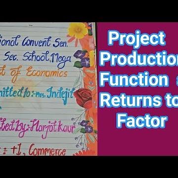 Project of production function and returns to a factor #class11 #microeconomics #economics #project