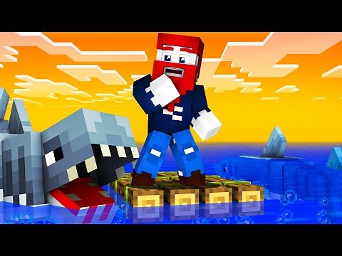 ÜBERLEBEN Auf Einem Floß in Minecraft!