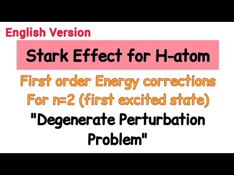 Stark effect perturbation treatment for n=2 state of hydrogen atom- English