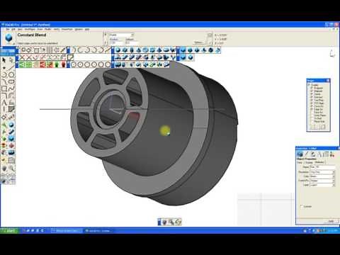 Creating A Cylindrical Solid in ViaCad 2d/3d Pro with Dividing Vanes for Use in CamBam