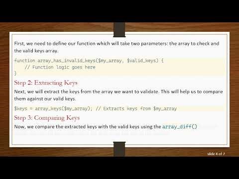 How to Check for Invalid Keys in an Array with PHP