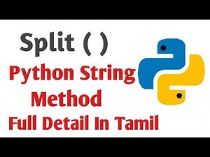 Python Split Function full details in Tamil | python Tutorial | python String method