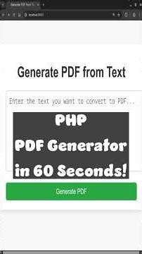 Generate PDFs from Text with PHP (No Libraries!)