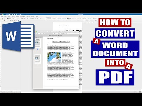 How to convert Word to a PDF File | Microsoft Word Tutorials