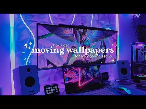 How I get animated desktop wallpapers 🖥️💜 gamer girl gaming setup