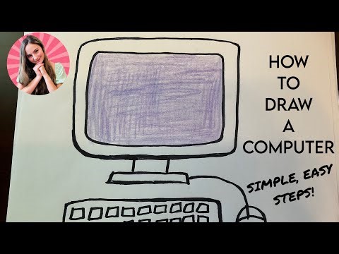 How to Draw a Desktop Computer Easy✏️🖥️ (Super Easy Tutorial for Beginners!)