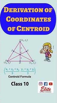 "Deriving the Centroid Formula of a Triangle | Coordinate Geometry" | Step by step guide #centroid