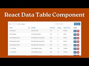 React Data Table Component Tutorial