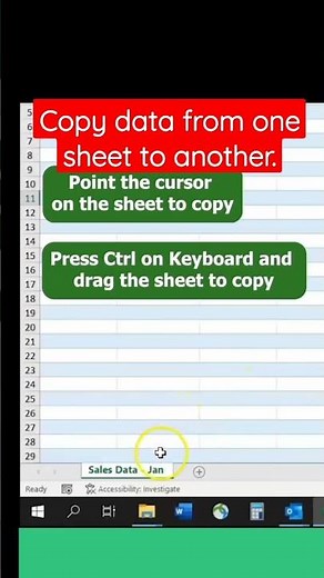 How to Copy Data from one sheet to another sheet in Excel.