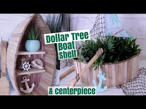 DOLLAR TREE DIY Nautical Boat Shelf | Beach Decor