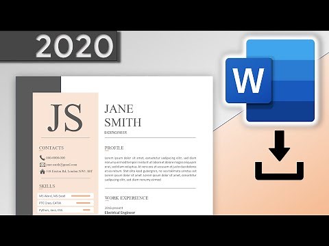 How to Make CV in Microsoft Word / Resume Design 2020 (FREE DOWNLOAD)