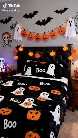 Cute Halloween Ghost Cover Set for Festive Decor
