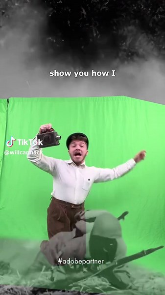 Here’s how to animate yourself into history!! First I used Adobe Stock to find REAL archival footage from the early 1900’s, then I use After Effects to blend myself into these old recordings. Using “Tint” You can match the black and white levels, “Gaussian blur” to match the softer focus, “posterize time” to adjust the frame rate to be lower, and lastly “noise” to match the grainier antique film!! Best part about all of this, because of the integrated Adobe Stock panel, I was able to makes this 