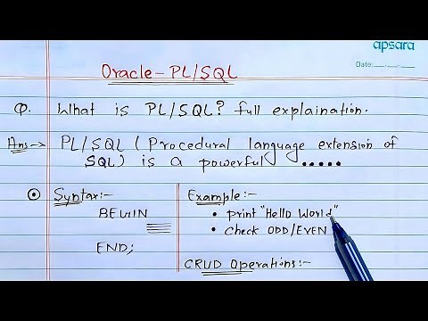 What is PL/SQL? Full Explanation (Hindi) | CRUD Operations