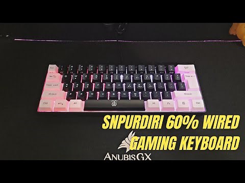 SNPURDIRI 60% Wired Gaming Keyboard Review & Test | RGB Backlit Membrane Keyboard