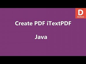 Create PDF files in Java using iText PDF Library