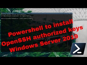 Enable OpenSSH on Windows 2019 with Authorized Keys
