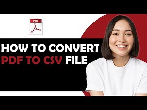 How to Convert PDF to CSV File