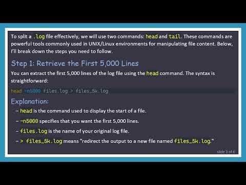 How to Split .log Files into Two Parts Efficiently