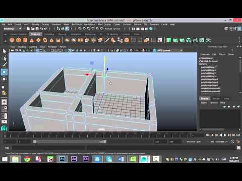 Maya 2016 tutorial : House modeling basics