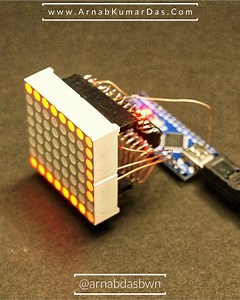 Arduino 8x8 LED Matrix FreeForm Circuit Design | ULN2803 | 74HC595