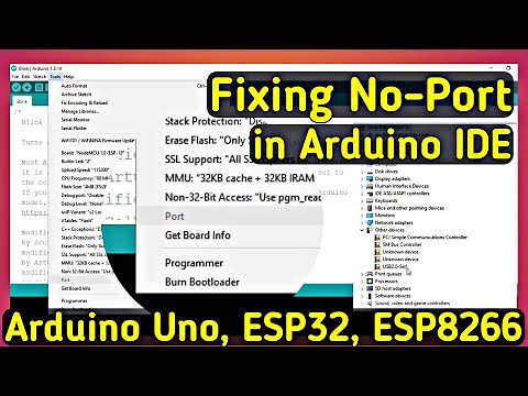 Arduino IDE: Fixing 'No Port' Error & Installing Drivers for ESP32, Arduino Uno, and ESP8266 NodeMCU