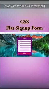 CSS -Flat Signup Form #frontendcourse #training #computer