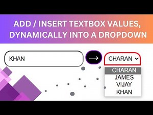 Create a Dynamic Dropdown with Textbox Input HTML JavaScript