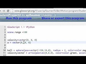 Glowscript Projectile Motion Tutorial