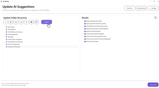 ai file pro updating-Adjusting folder structures