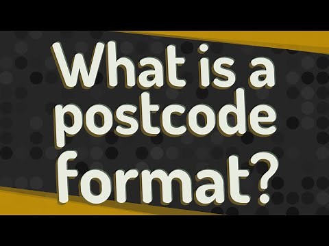What is a postcode format?